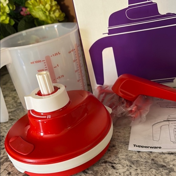 Tupperware Red and White Kitchen Tool Set - Picture 2 of 5